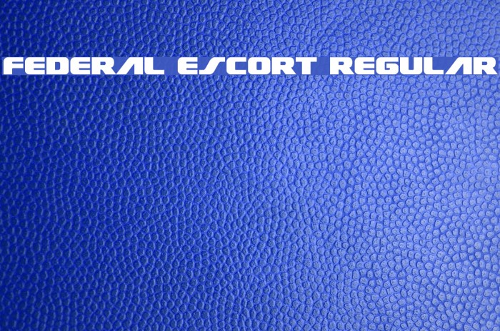 Federal Escort Regular Font examples
