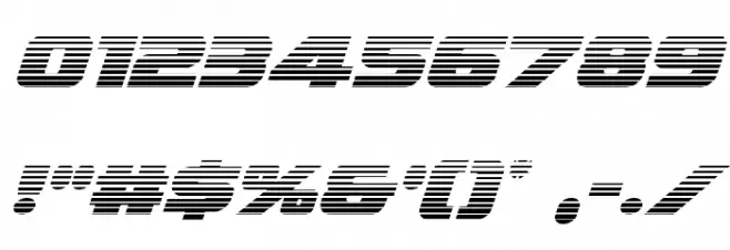 Federal Escort Scanlines Italic Font OTHER CHARS