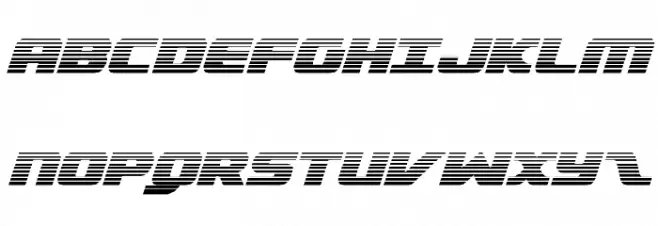 Federal Escort Scanlines Italic Schriftart Groß