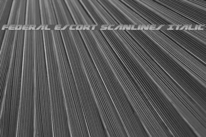 Federal Escort Scanlines Italic Font examples