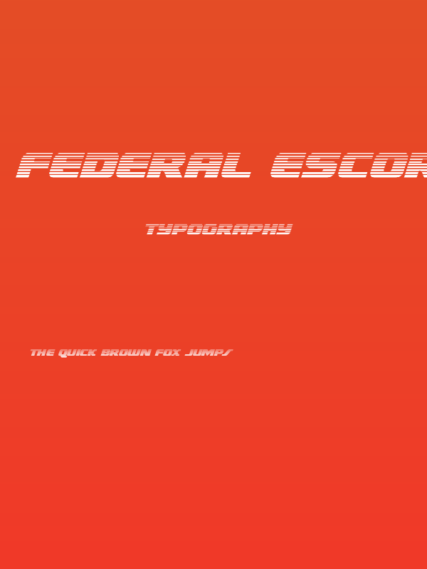 Federal Escort Scanlines Italic Poster