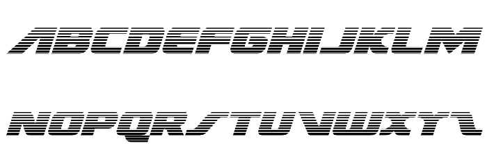 Federal Escort Scanlines Italic Font LOWERCASE