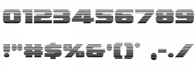 Federal Escort Scanlines Font OTHER CHARS