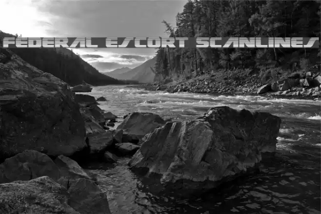 Federal Escort Scanlines Font examples