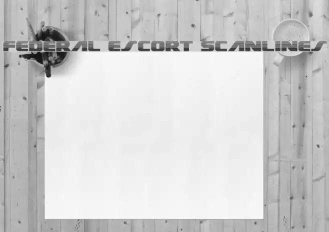 Federal Escort Scanlines Font examples