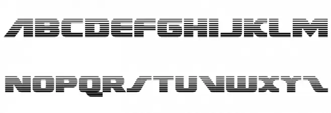 Federal Escort Scanlines Caratteri MINUSCOLO