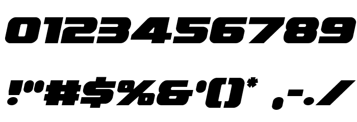 Federal Escort Semi-Italic Font OTHER CHARS