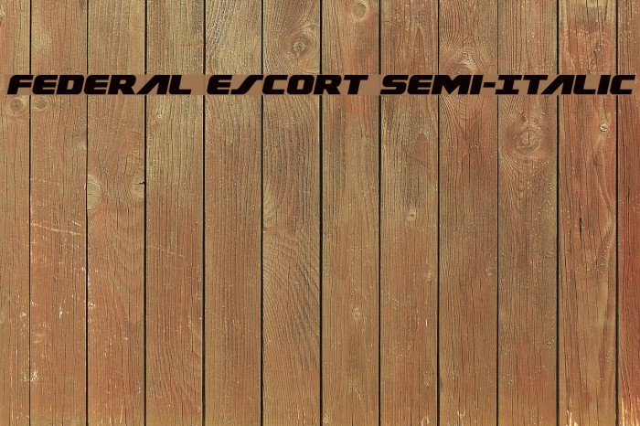 Federal Escort Semi-Italic Font examples