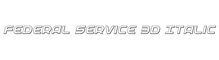 Federal Service 3D Italic  font caratteri gratis
