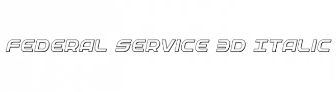 Federal Service 3D Italic  baixar fontes gratis