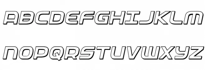 Federal Service 3D Italic फ़ॉन्ट अपरकेस