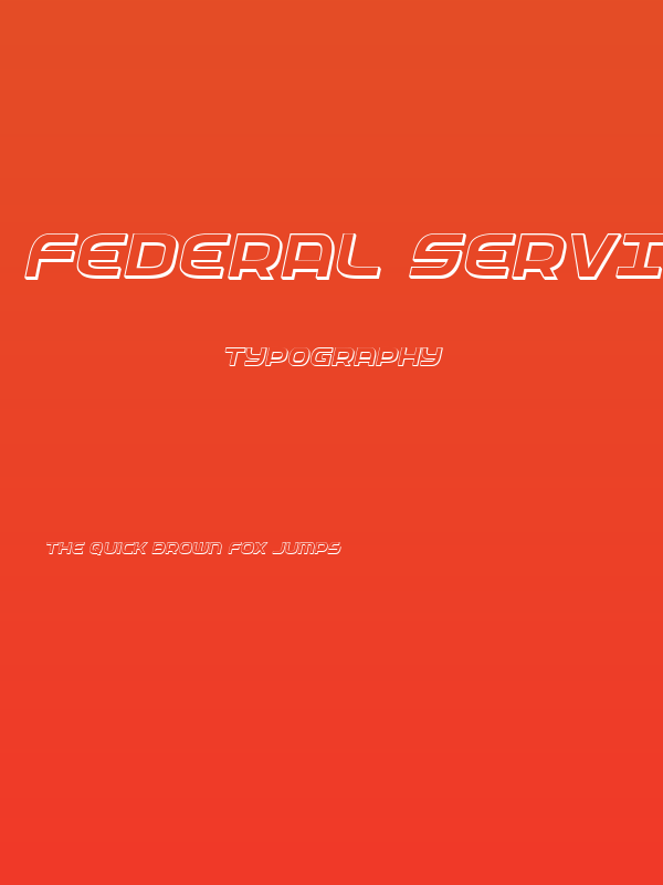 Federal Service 3D Italic Poster