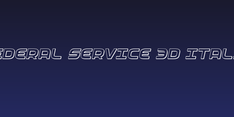 Federal Service 3D Italic Social Header