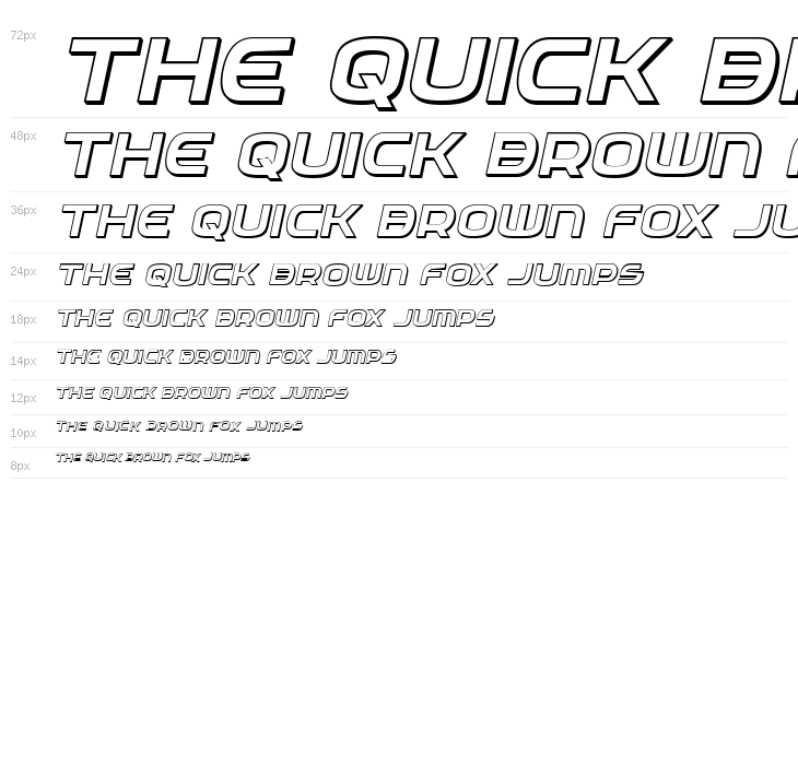 Federal Service 3D Italic Waterfall