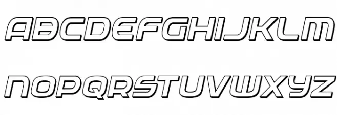 Federal Service 3D Italic फ़ॉन्ट लोअरकेस
