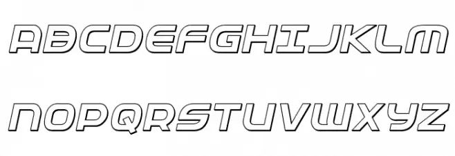 Federal Service 3D Italic Fonte MAIÚSCULAS
