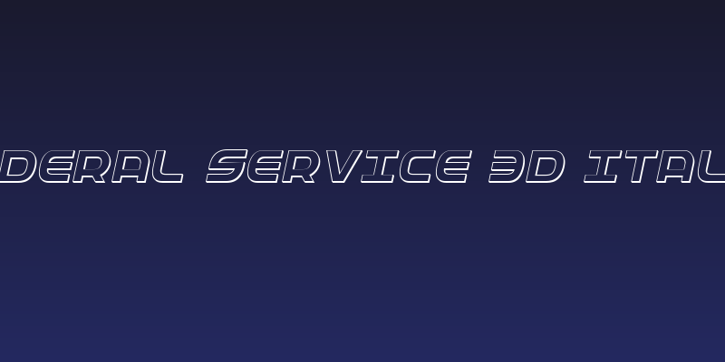 Federal Service 3D Italic Social Header