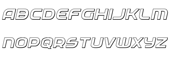 Federal Service 3D Italic Font LOWERCASE