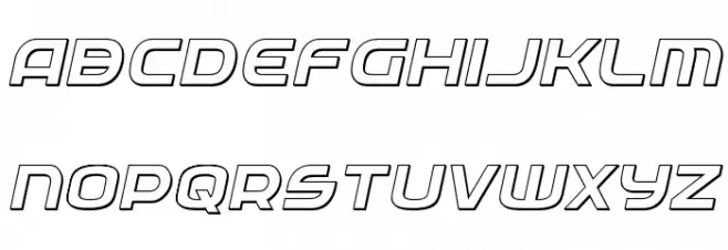Federal Service 3D Italic خط أحرف صغيرة