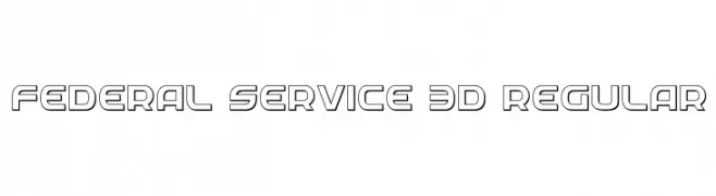 Federal Service 3D Regular  नि: शुल्क फ़ॉन्ट्स डाउनलोड