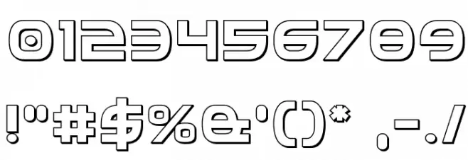 Federal Service 3D Regular Font OTHER CHARS