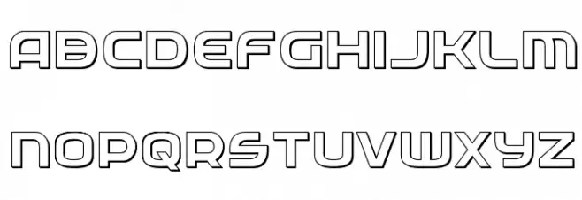 Federal Service 3D Regular Font LOWERCASE
