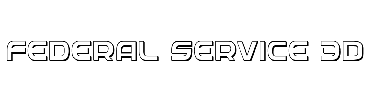 Federal Service 3D  नि: शुल्क फ़ॉन्ट्स डाउनलोड