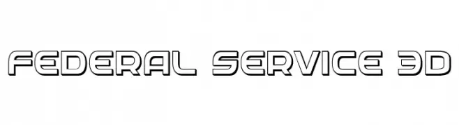 Federal Service 3D  Free Fonts Download