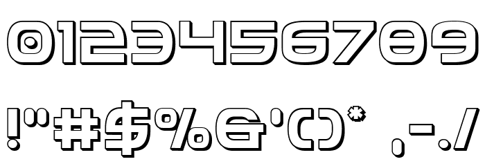 Federal Service 3D Font OTHER CHARS