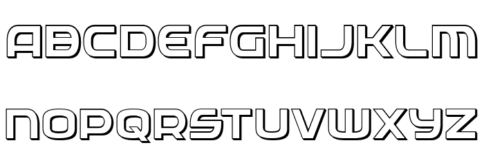 Federal Service 3D Font LOWERCASE