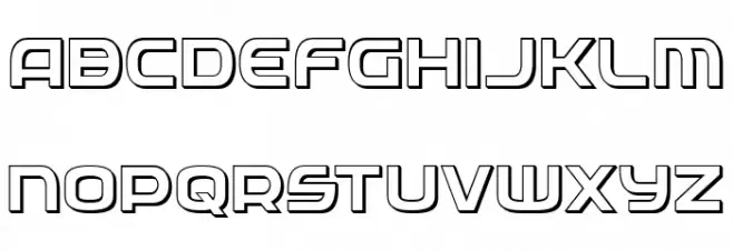 Federal Service 3D Font LOWERCASE