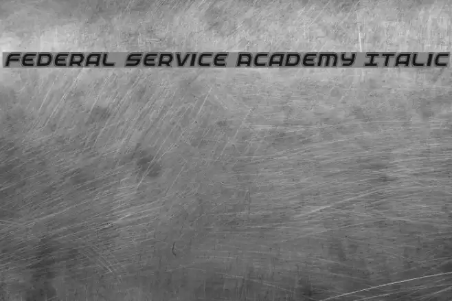 Federal Service Academy Italic Fuentes examples
