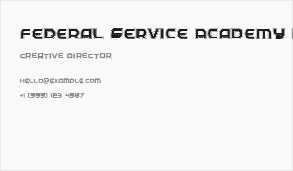 Federal Service Academy Regular Business Card