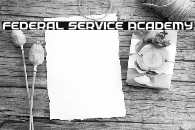 Federal Service Academy Font examples
