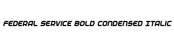 Federal Service Bold Condensed Italic  لخطوط تنزيل