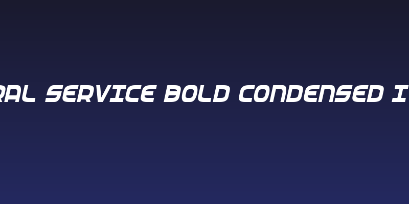 Federal Service Bold Condensed Italic Social Header