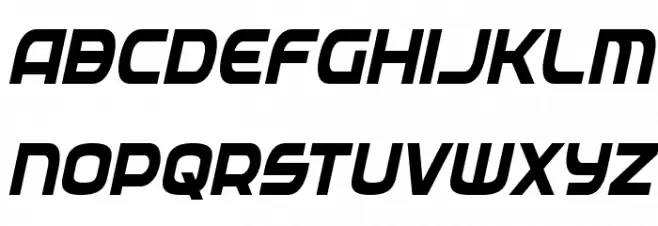 Federal Service Bold Condensed Italic خط أحرف صغيرة
