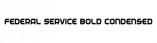 Federal Service Bold Condensed  Fuentes Gratis Descargar