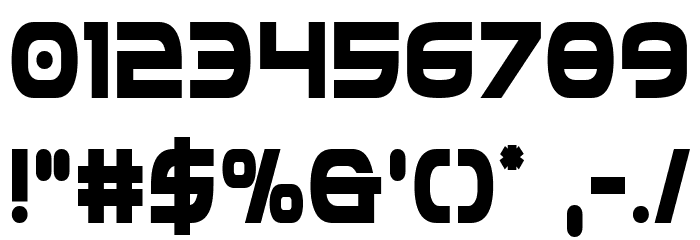 Federal Service Bold Condensed Font OTHER CHARS