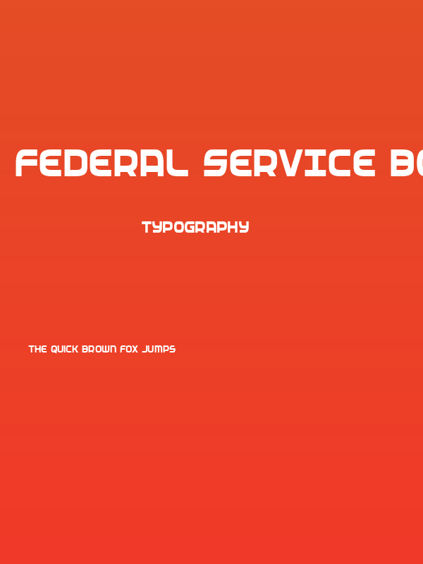 Federal Service Bold Condensed Poster