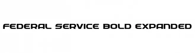 Federal Service Bold Expanded  Free Fonts Download