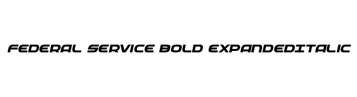 Federal Service Bold ExpandedItalic  नि: शुल्क फ़ॉन्ट्स डाउनलोड