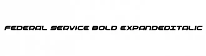 Federal Service Bold ExpandedItalic  Descarca Fonturi Gratis