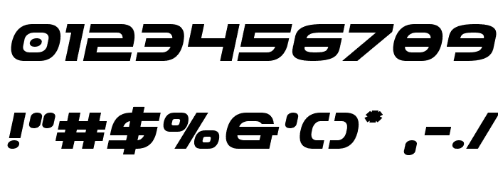 Federal Service Bold ExpandedItalic Font OTHER CHARS
