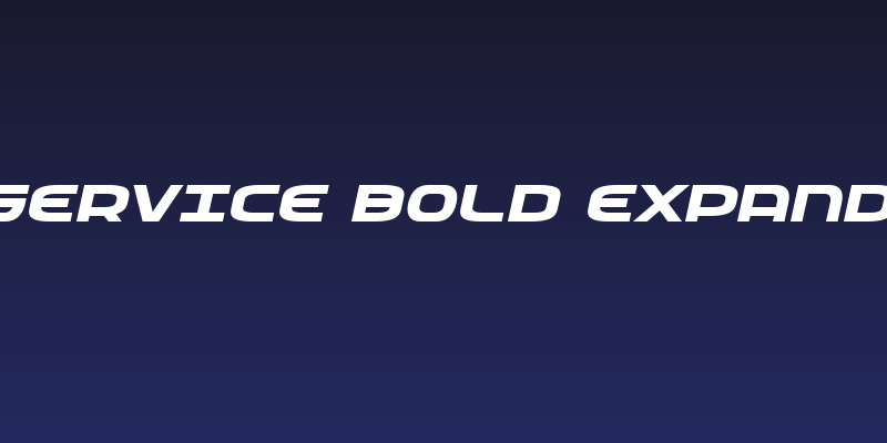 Federal Service Bold ExpandedItalic Social Header