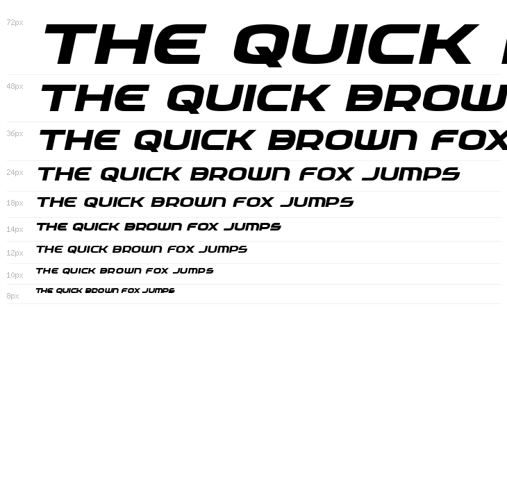 Federal Service Bold ExpandedItalic Waterfall