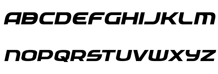 Federal Service Bold ExpandedItalic Font LOWERCASE