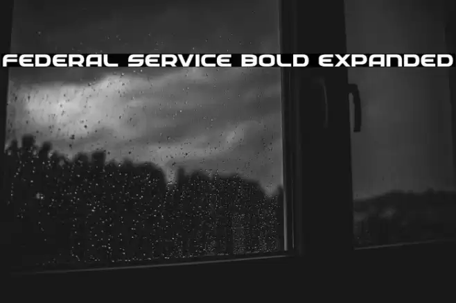 Federal Service Bold Expanded Font examples