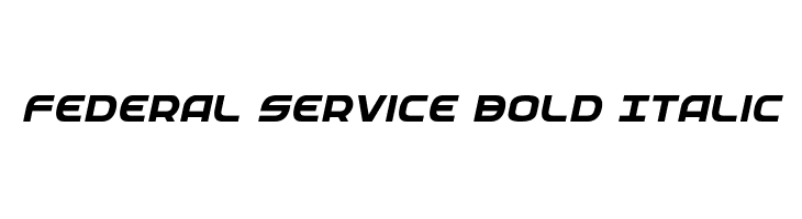 Federal Service Bold Italic  لخطوط تنزيل