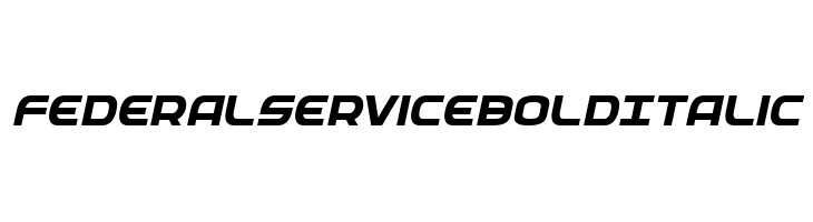 Federal Service Bold Italic  フリーフォントのダウンロード